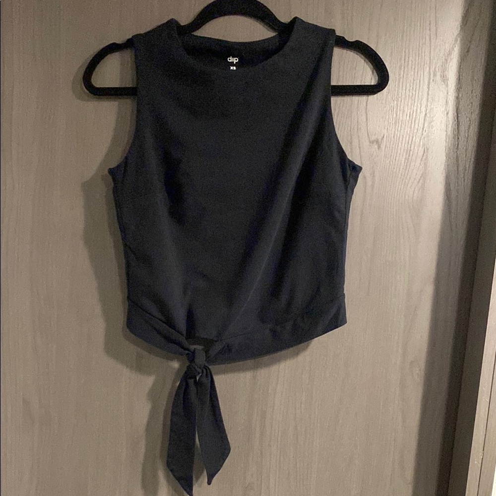 Dip Women's Black Tie-Front Tank Top